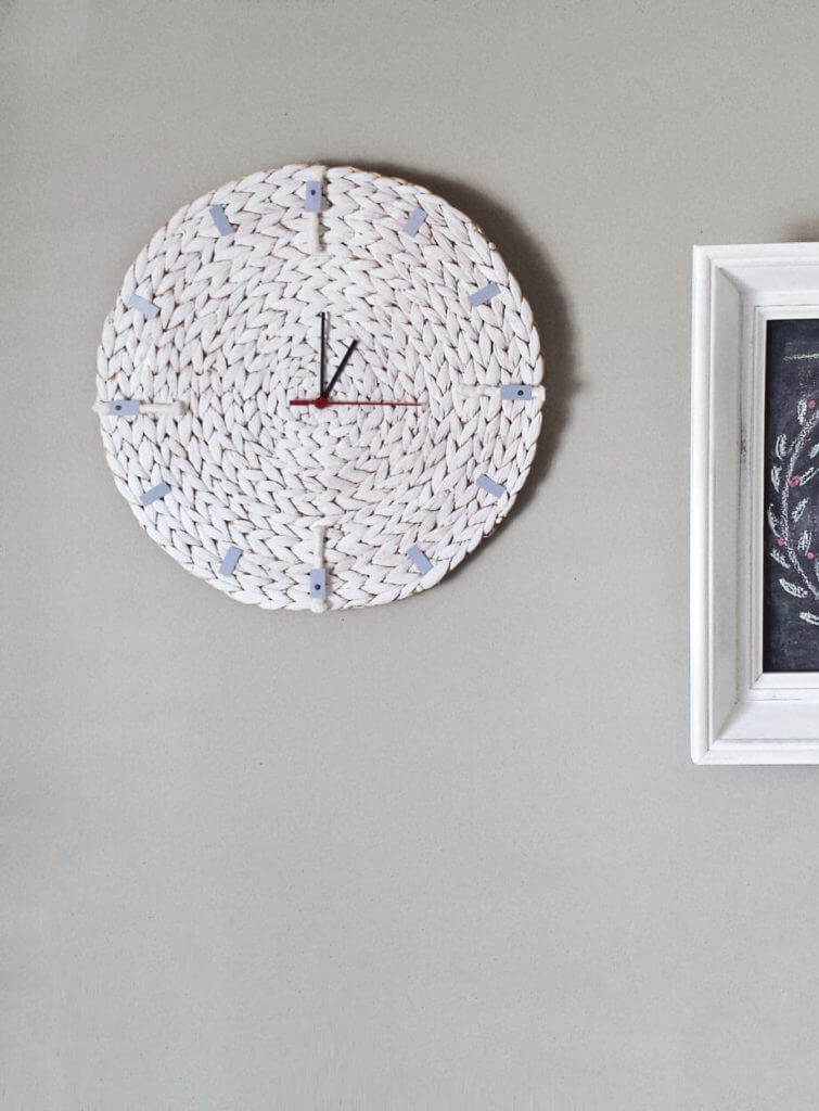 Ikea Hack- How To Turn A Placemat To A Minimalist Wall Clock Diy