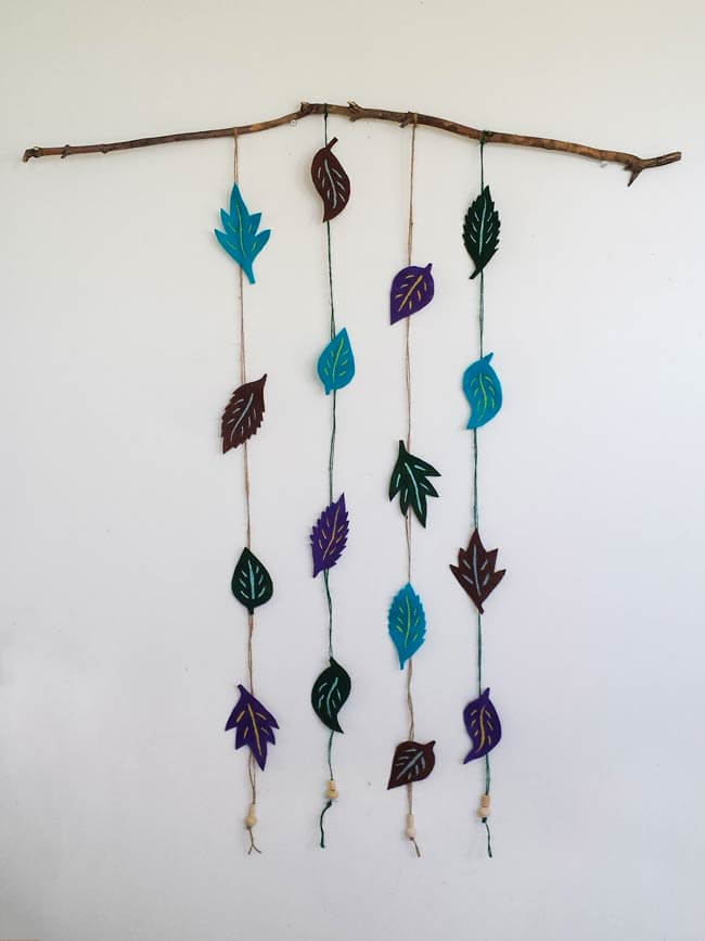 Felt Leaf Wall Decor DIY - A Beautiful Mess