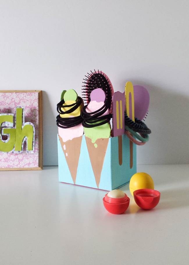 Repurposed Box - Turn A Used Box Into A Hair Tie Organizer